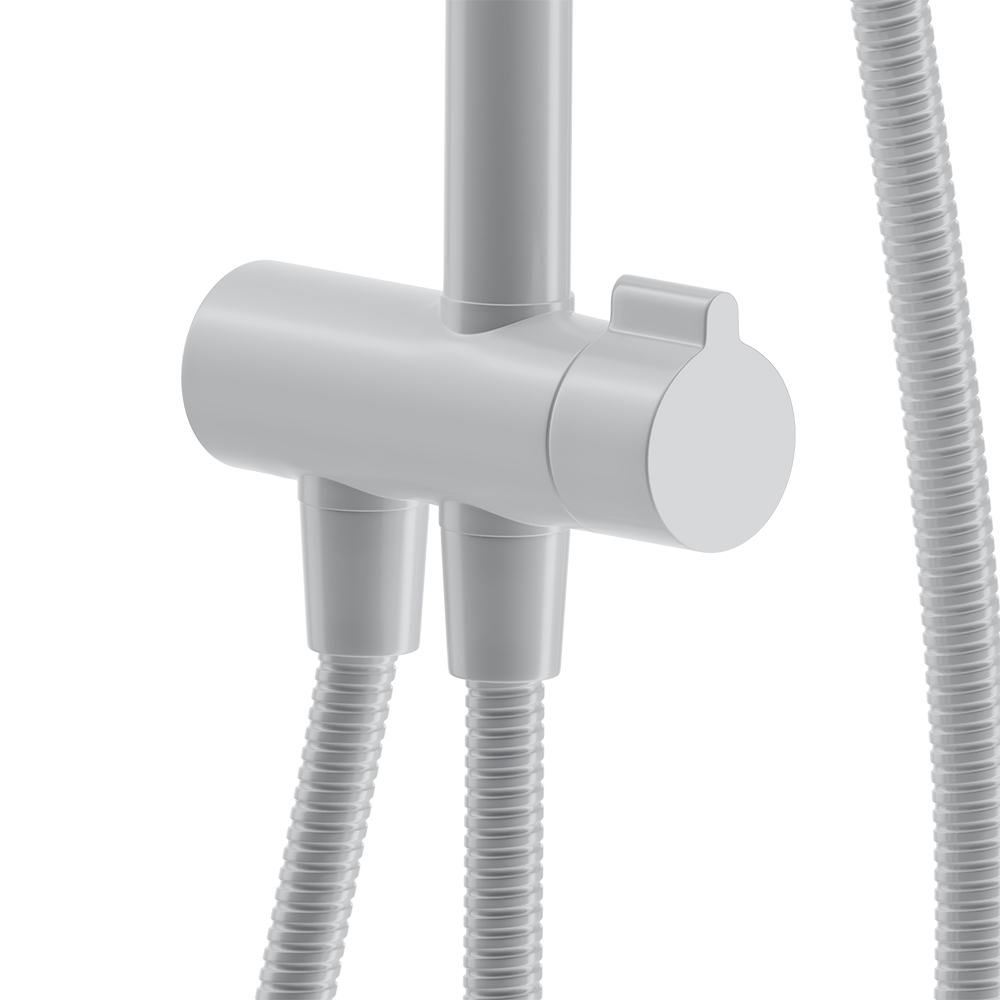 DX977700200 душ. система: верхний душ 230мм ручн.душ 120мм 1 режим штанга 1010мм Бел Damixa Origin Bit  - Вид №4