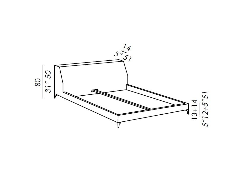 Двуспальная кровать с мягким изголовьем Meridiani Louis Up ARCH-00084578 - Вид №5