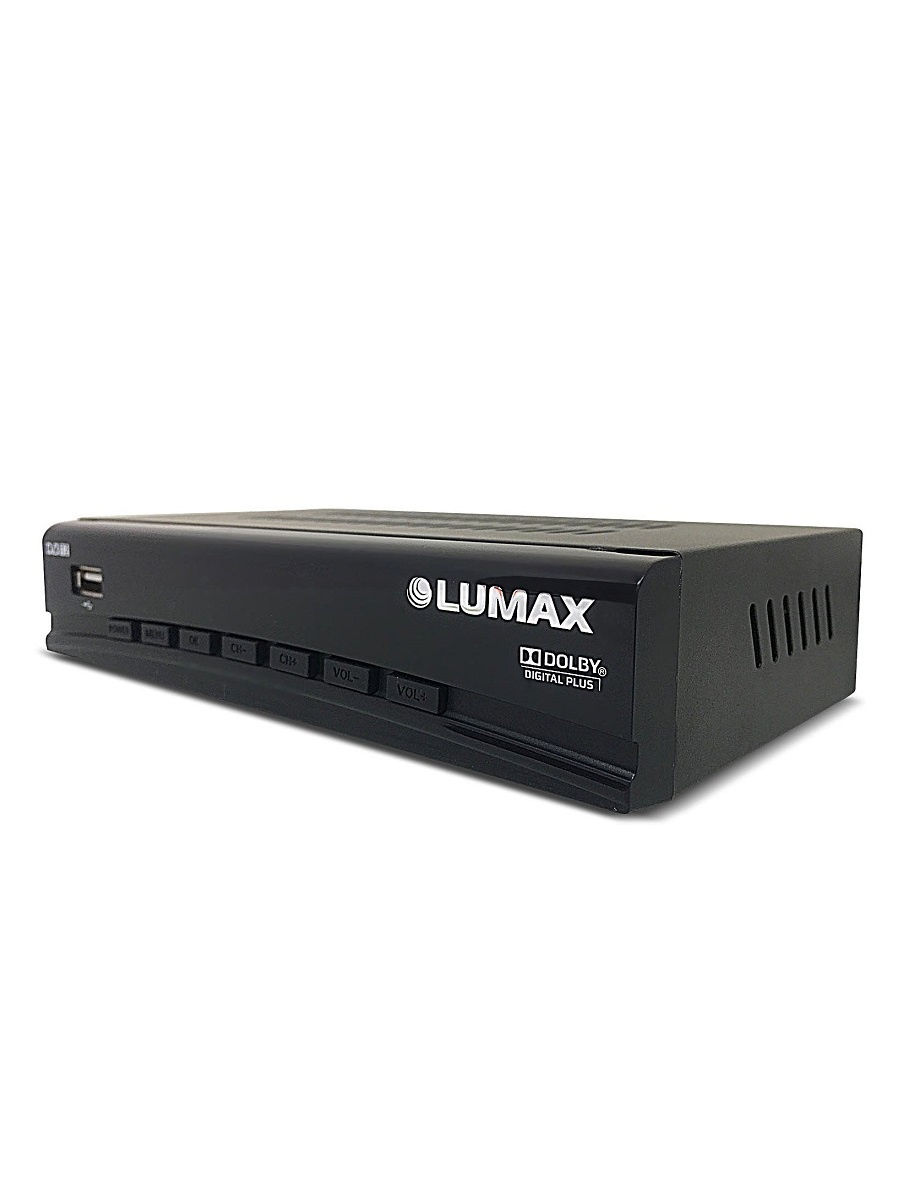 DV3206HD Приставка dvb-t2 / gx3235s, металл stealth, дисплей, 7 кнопок на панели, dolby digital, wi-fi, ip-плейлисты m3u, youtube, кинозал (более 500 фильмов), megogo, meecast, 3 rca, hdmi, usb, встроенный блок питания, usb wi-fi-адаптер dv0002hd в компле Santreyd  - Вид №3