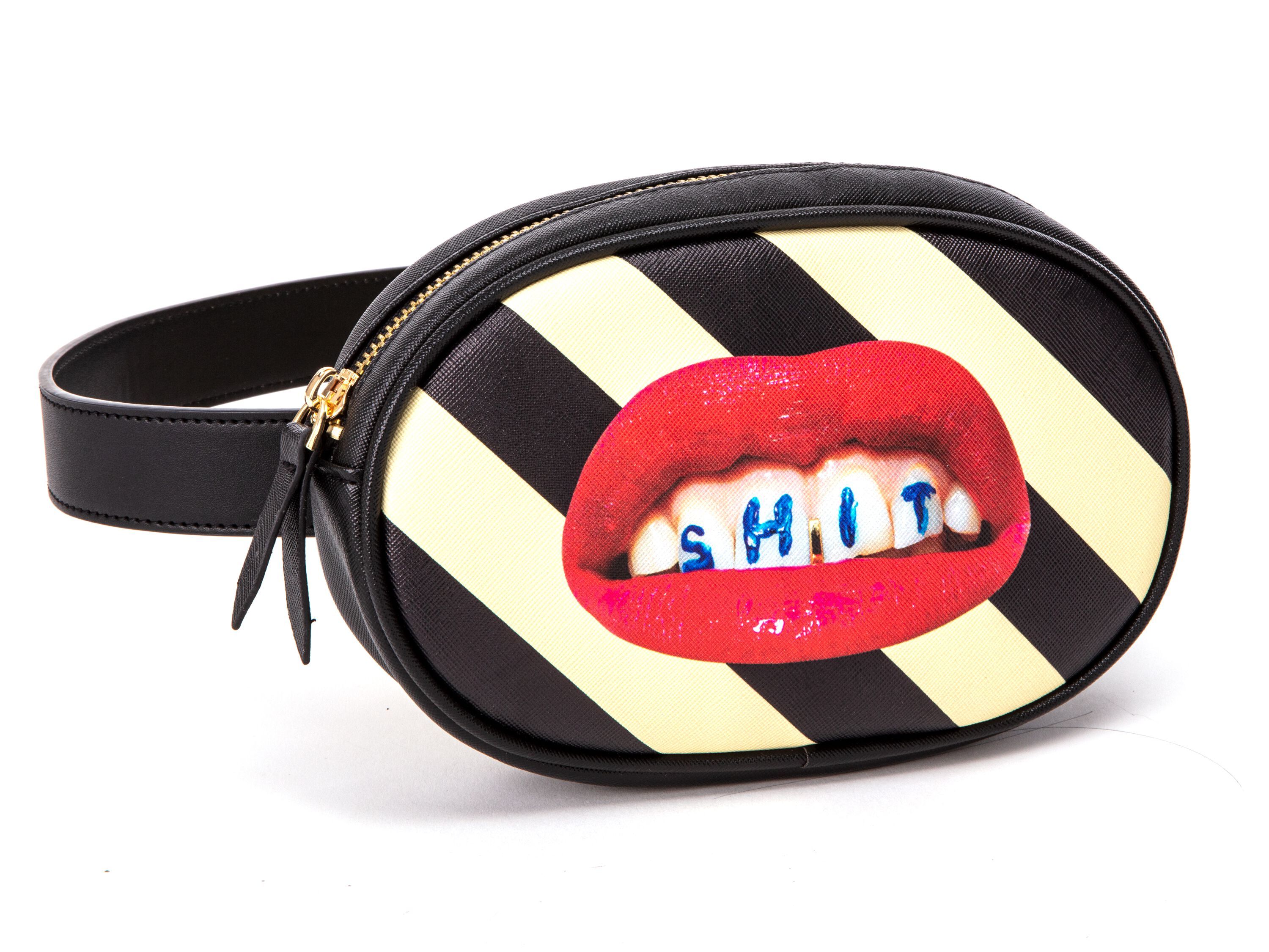 Сумка из синтетического материала Seletti SHIT STRIPED ARCH-00140464 - Вид №1