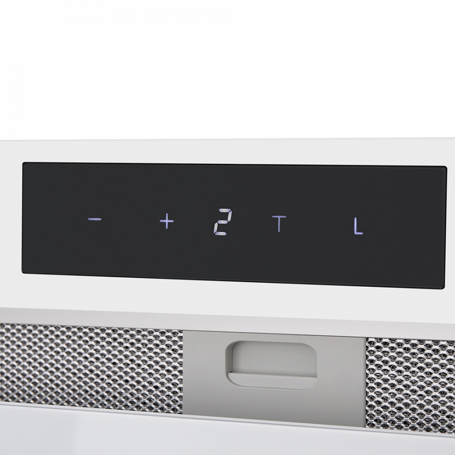 FANTASY LIGHT 60 White Вытяжка / ширина 600 мм, полновстраиваемая, сенсорное управление, 3 скорости, 800 м3/ч, 40 дб, светодиодное led освещение, опция: угольный фильтр cf190c, белый цвет Maunfeld Santreyd  - Вид №10