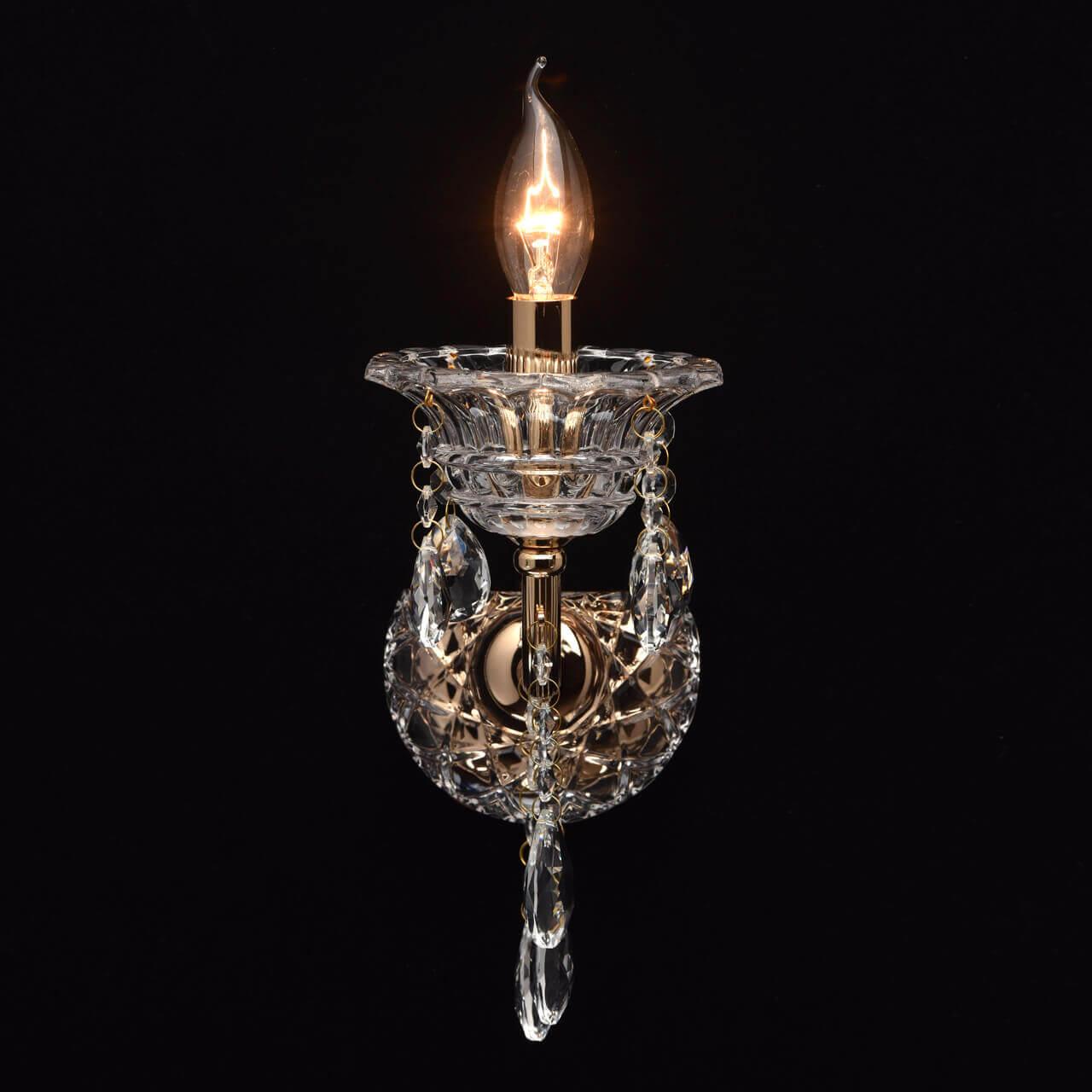 Бра хрустальное золотое "Селена 11" 482023401 MW-LIGHT СВЕЧА 00-3928183 Золото;прозрачный  - Вид №3