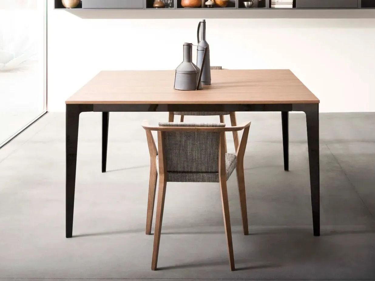 Металлический прямоугольный выдвижной стол с деревянным верхом Alf DaFrè JAG ARCH-00129974 - Вид №2