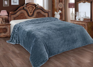 90373824 Плед Грация 14 150x205 см велсофт, цвет сине-серый STLM-0204788 МАРИАННА