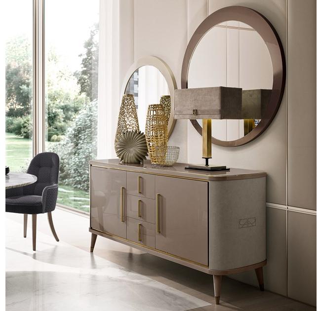 Barnini Oseo Лакированный буфет с распашными дверцами с ящиками Richmond upon thames Rc55 - Вид №1