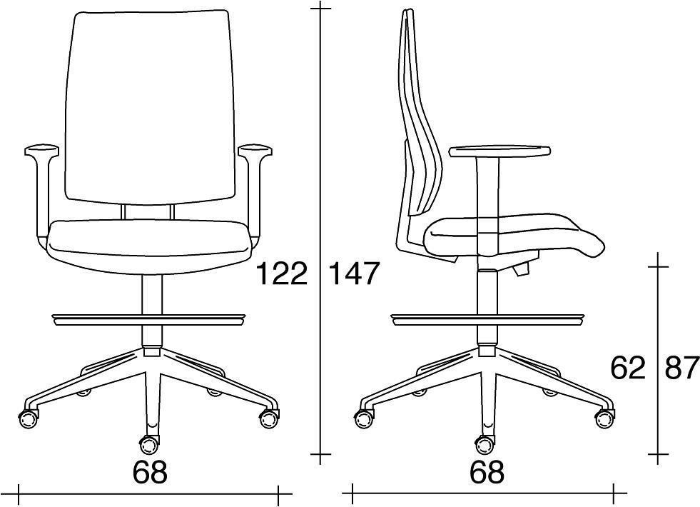 TALIN Офисное кресло из ткани с 5 спицами на колесиках для дизайнера Ally sun-id-1404456 - Вид №1