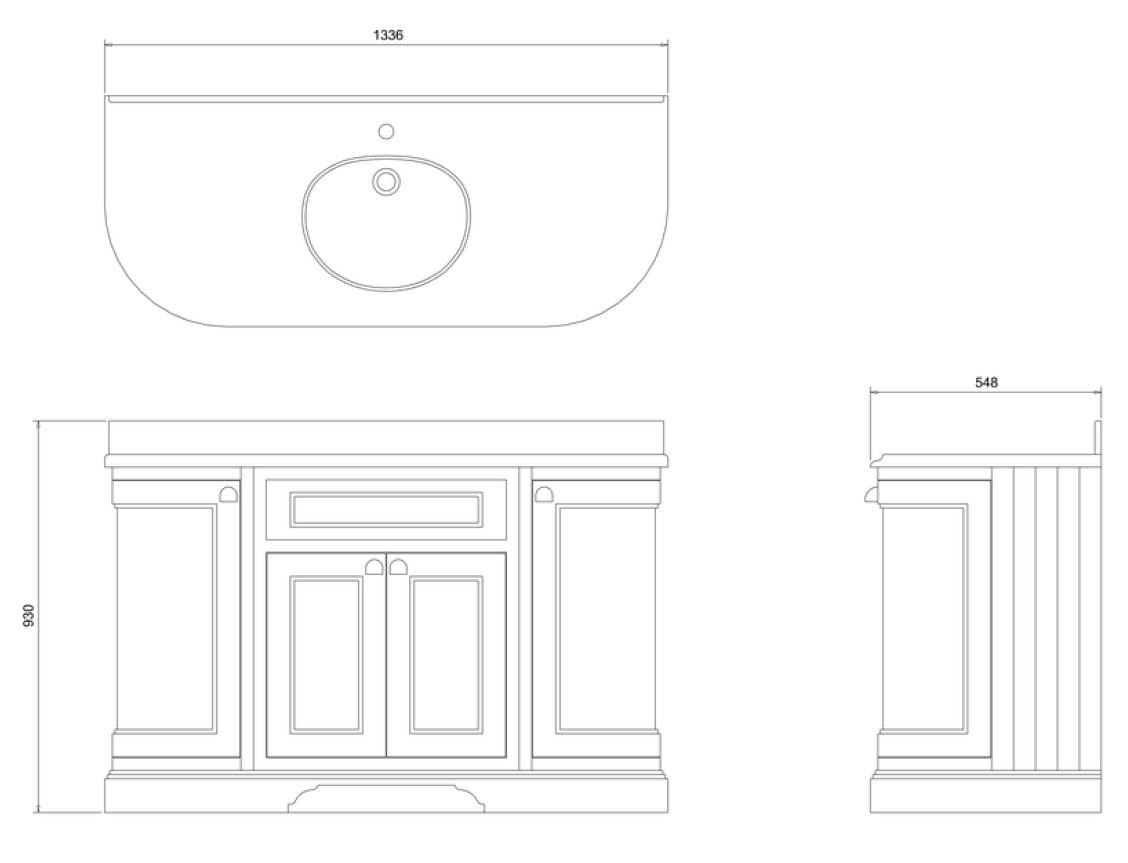 Напольный шкаф для умывальника из МДФ с дверцами Burlington MINERVA ARCH-00141016 - Вид №16