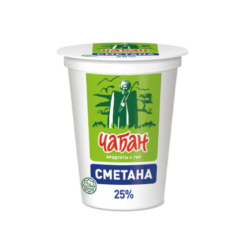 Сметана 25% Чабан 400 г БЗМЖ Santreyd 20739