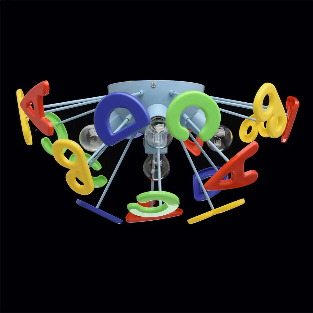 Люстра потолочная Алфавит 5xE14x40 Вт, металл/пластик, цвет мультиколор MW-Light STLM-2048384 - Вид №4