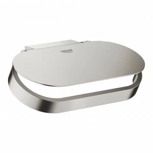 Держатель для туалетной бумаги GROHE Selection, с крышкой, суперсталь (41069DC0)
