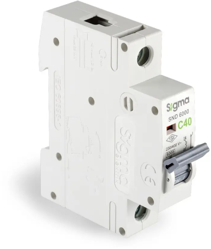 91228136 Автоматический выключатель Sigma elektrik 1P C40 А 6 кА 6SM140C STLM-1112386