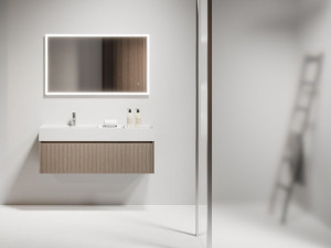 Шкаф для умывальника с выдвижными ящиками со встроенной раковиной