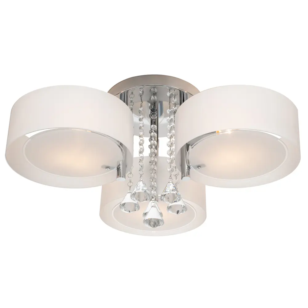 Люстра потолочная Lamplandia Lima 3017-3, 3 лампы, 12 м², цвет белый STLM-2138237 - Вид №1