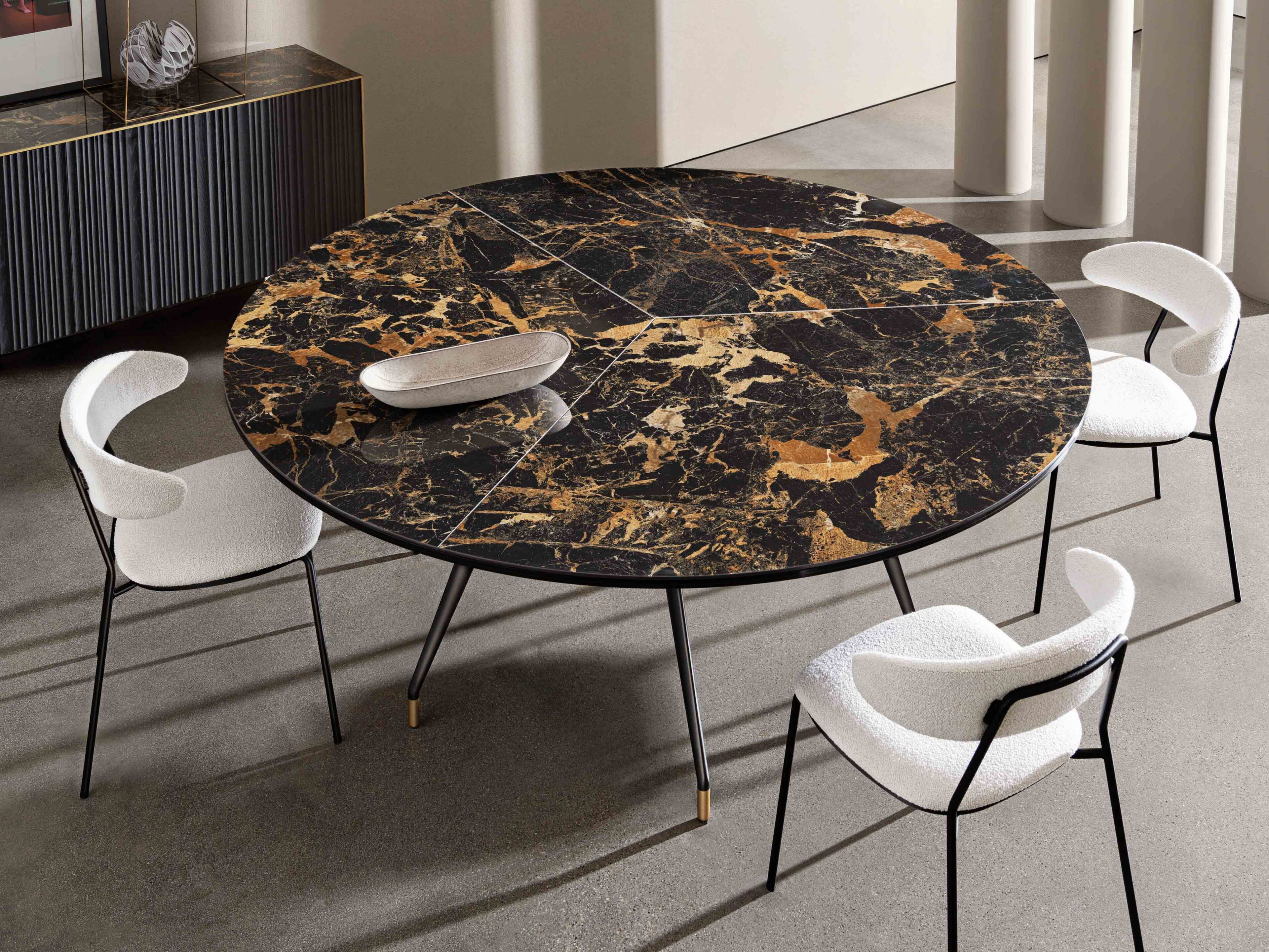 Круглый керамический обеденный стол Sovet Italia Arkos ARCH-00062876