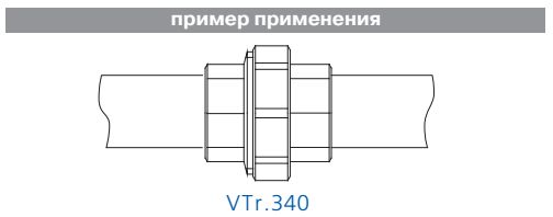 VTr.340.N.0005 Фитинг резьбовой – муфта разъемная Valtec 3/4"  - Вид №9