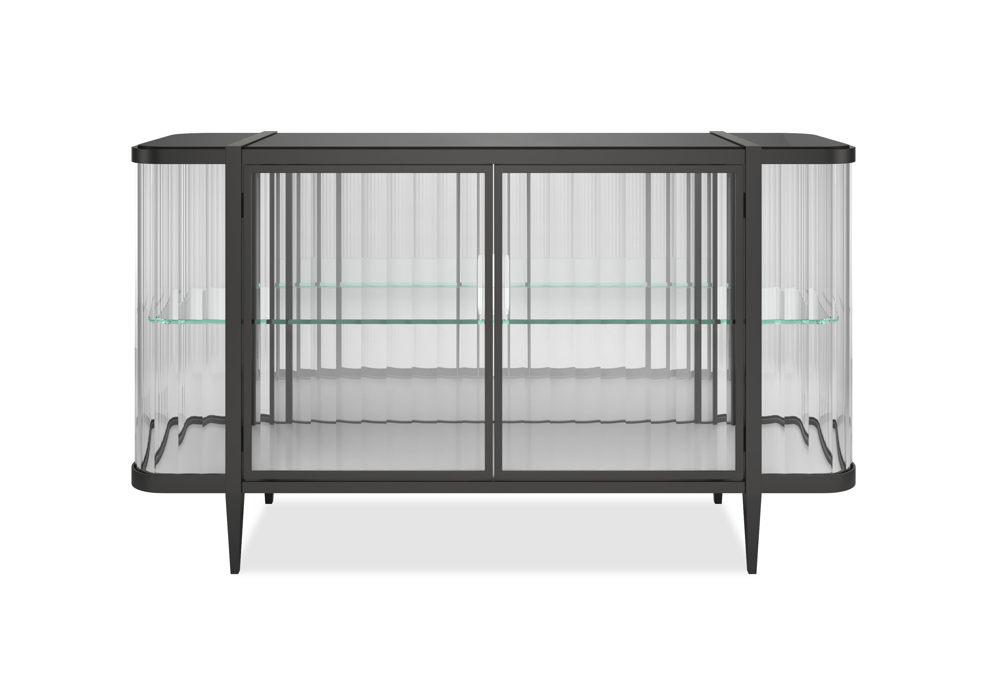 Стеклянный шкаф со встроенным освещением с распашными дверями Caracole STOP AND STARE ARCH-00037069 - Вид №15