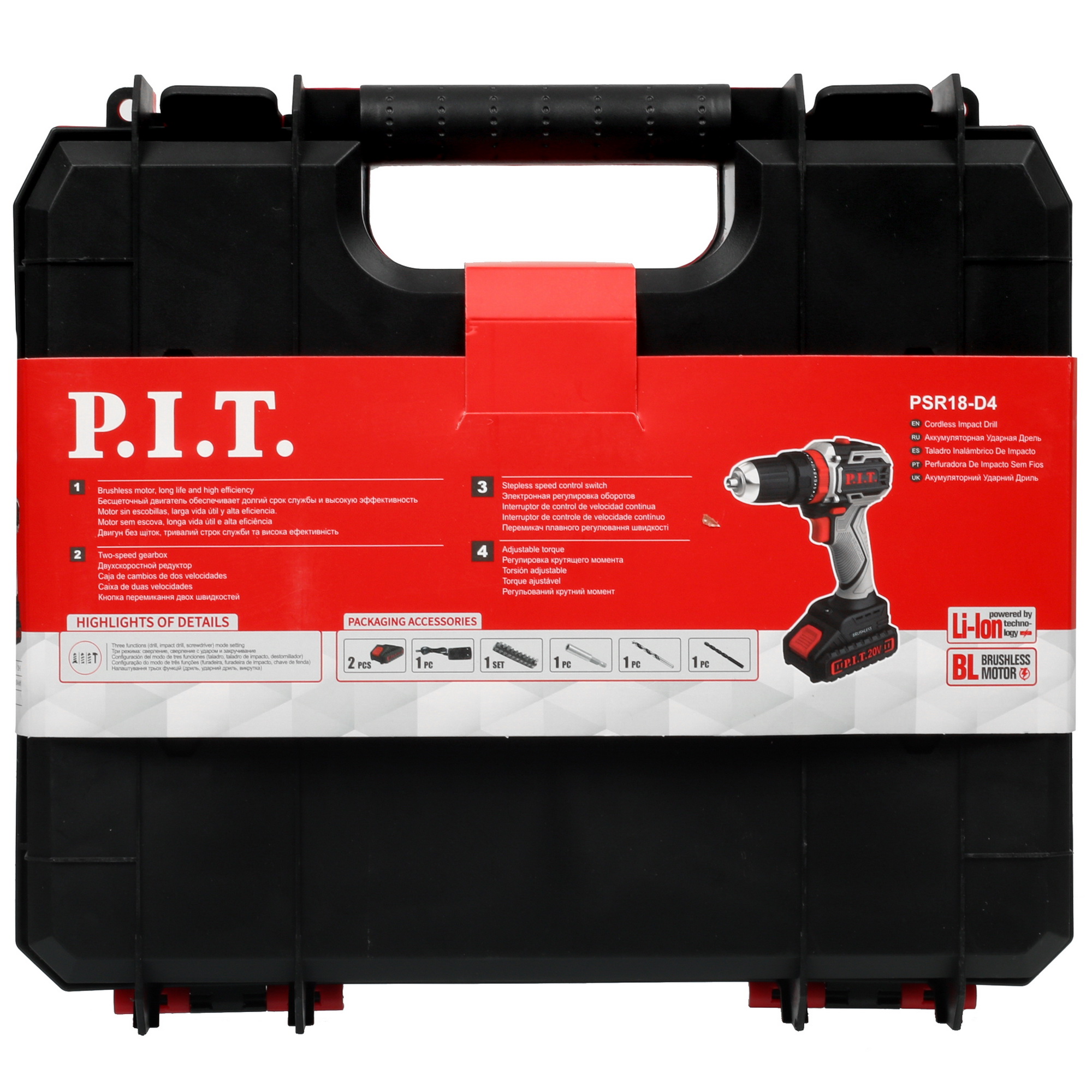 Дрель-шуруповерт PIT PSR18-D4 9040278 STDN-0115488 - Вид №11