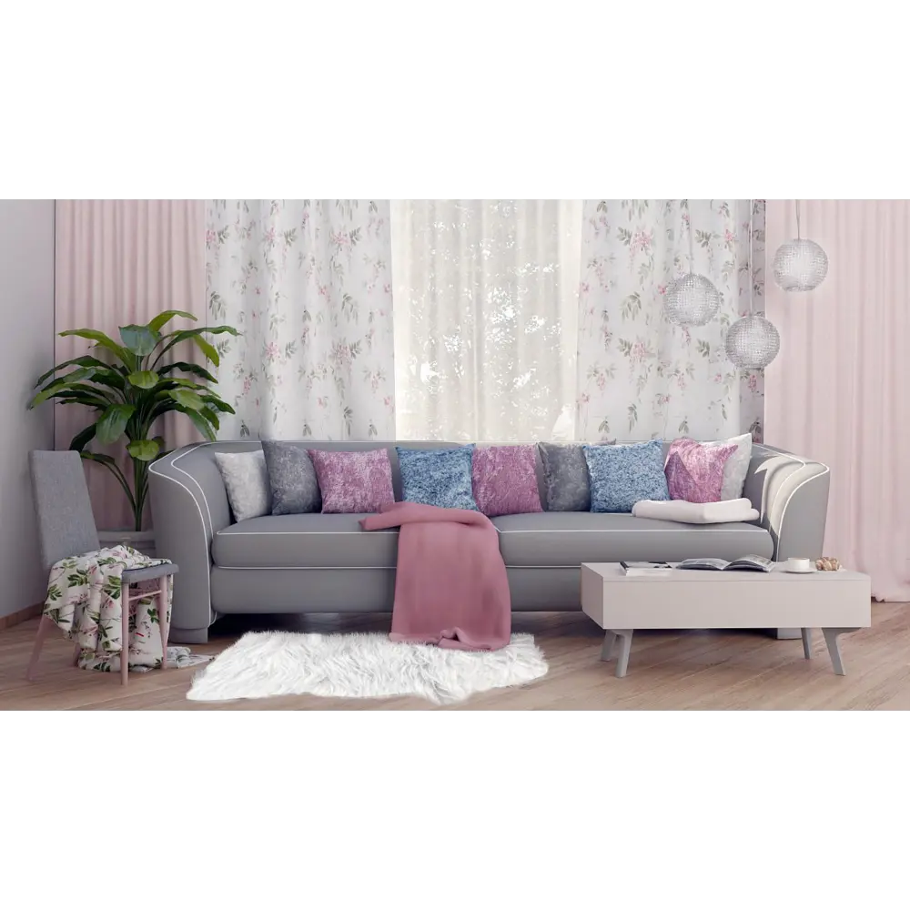 Тюль на ленте «Таити» 300х260 см цвет розовый антик INSPIRE STLM-2002753 - Вид №6