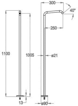 Fir Italia Напольный излив Cleosteel 48 4843004 - Вид №1