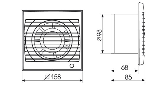 Накладной вентилятор Soler Palau Future-100TH 5210026000 - Вид №3
