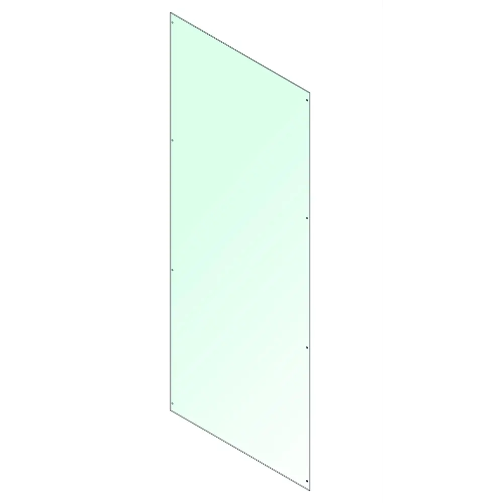 Стенка для душевой ширмы Domani-Spa Simple 1/4 круга 90x90 см 6 отверстий цвет белый STLM-2023300