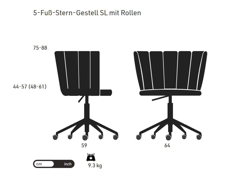 Поворотный стул с регулируемой высотой KFF ARCH-00031482 - Вид №17