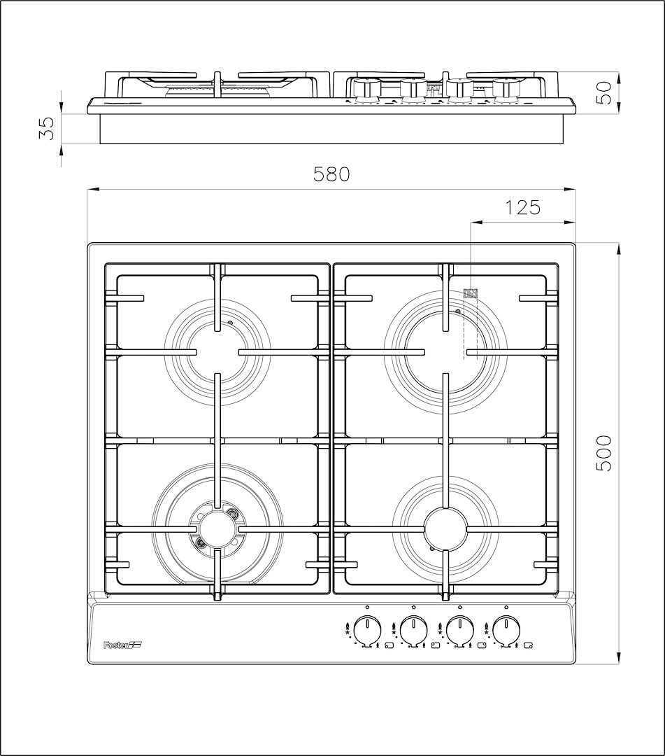 7014032 Варочная панель Power 7014032 Fosterspa  - Вид №1
