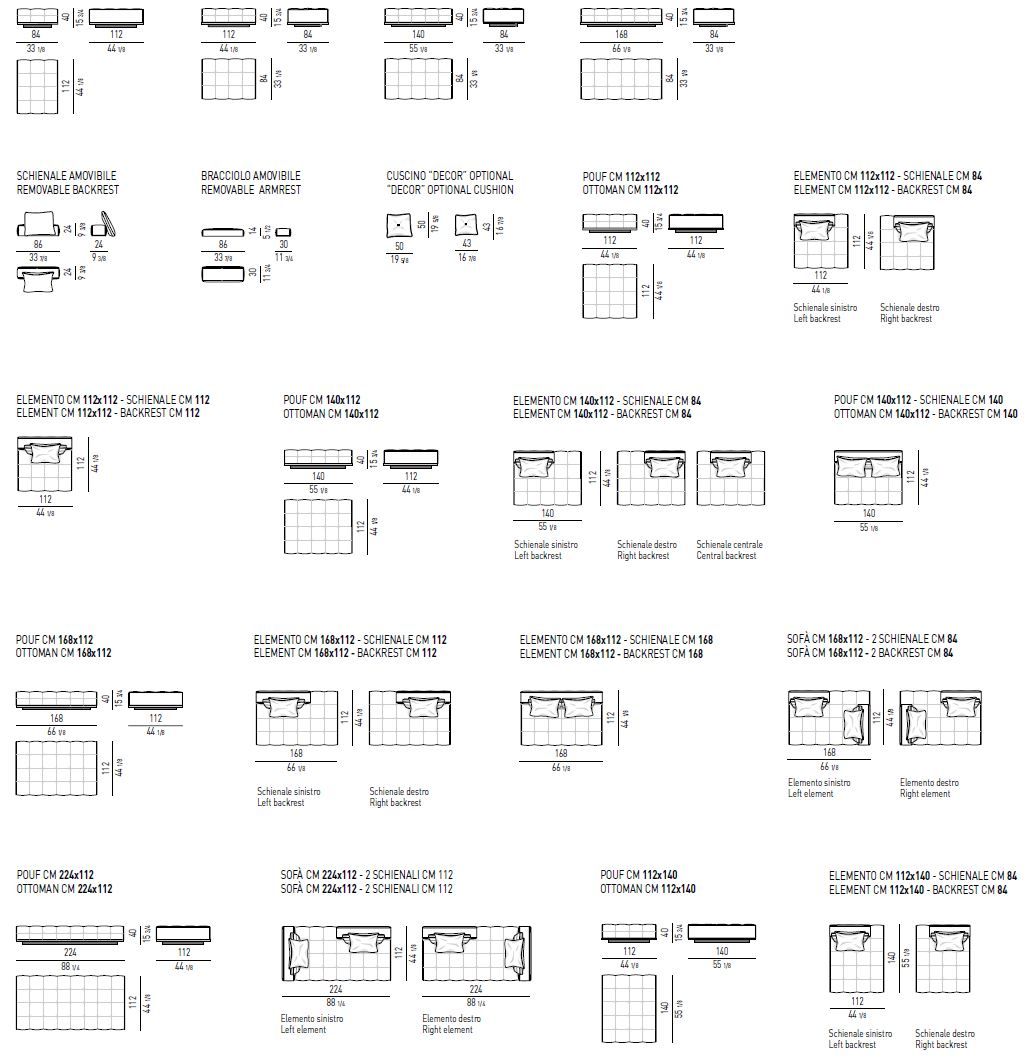 Модульный тканевый диван Minotti ARCH-00037891 - Вид №29