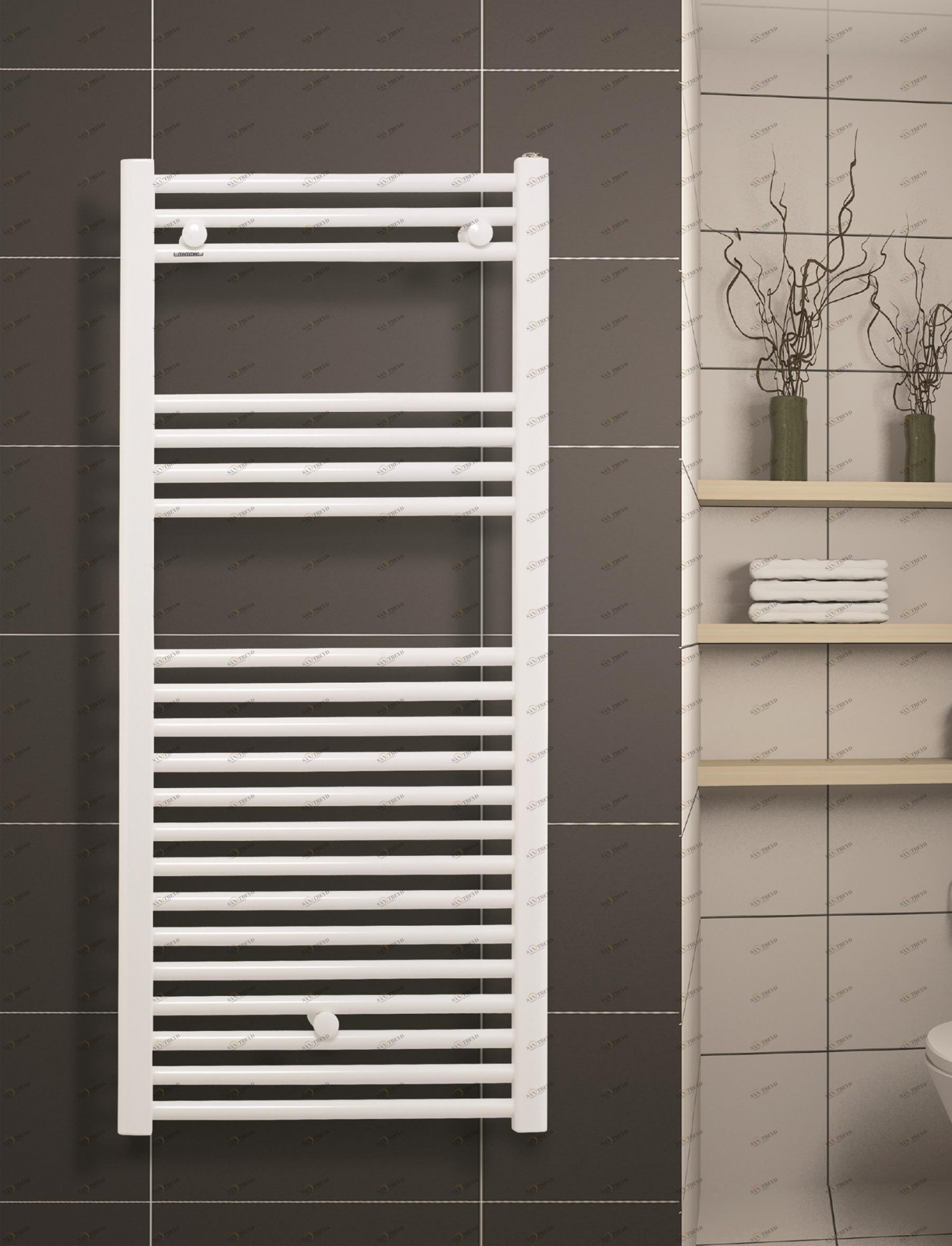 Полотенцесушитель Hammam ALYA Mild steel  комбинированный; электрический или водяной Сталь 