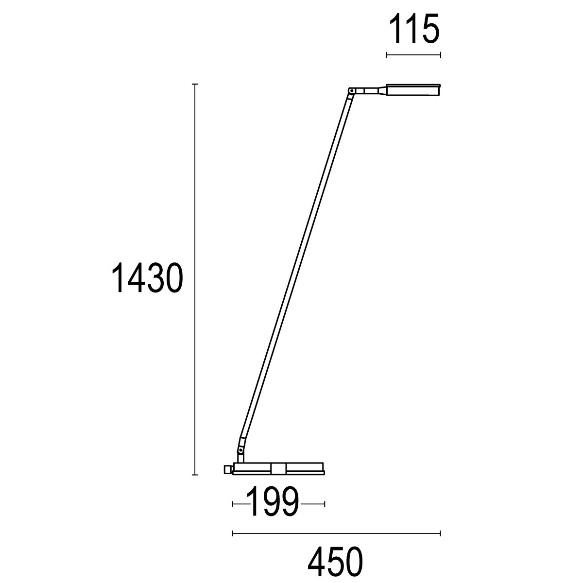 Алюминиевый поворотный торшер Ghidini Lighting ThinThin ARCH-00057123 - Вид №4