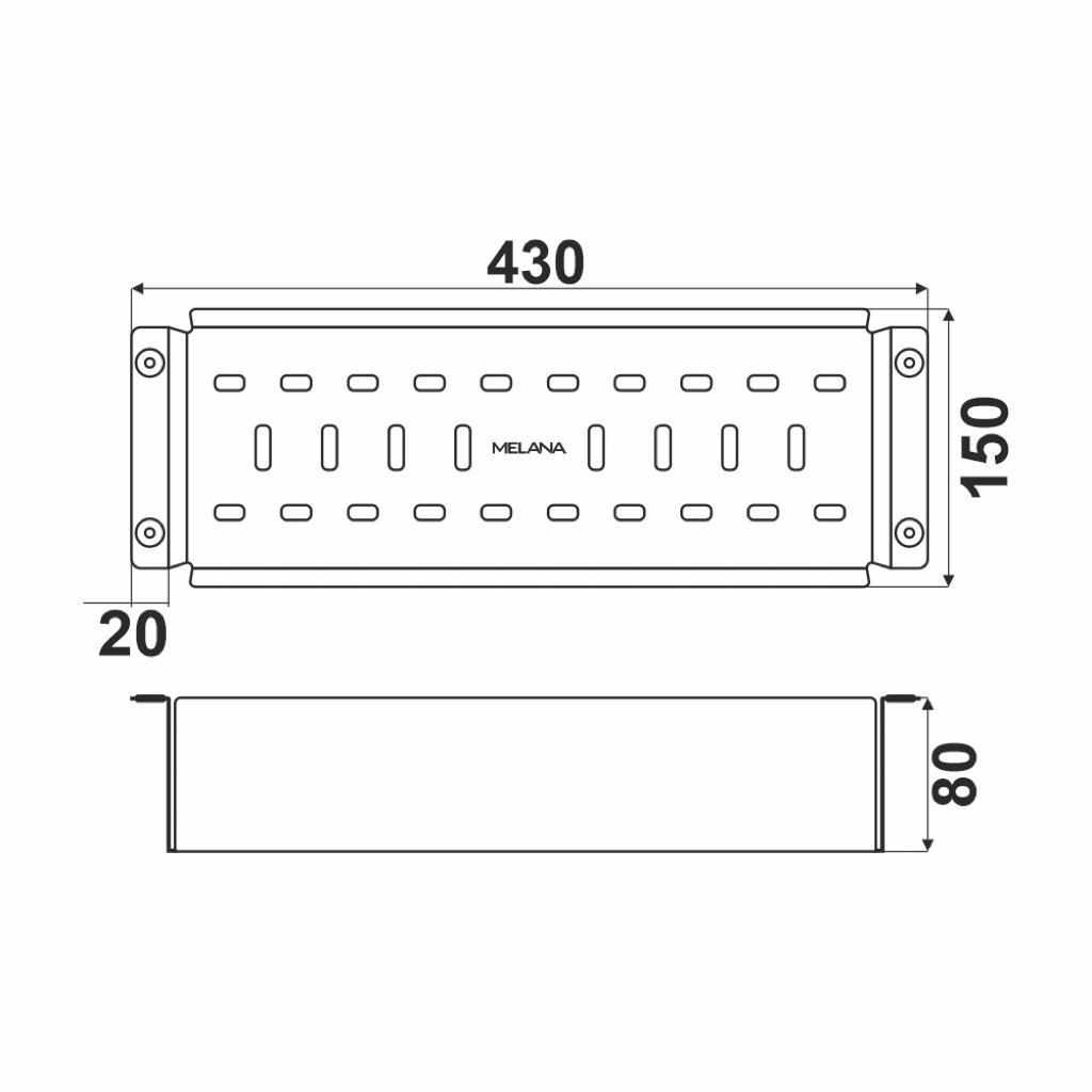 Мойка R6050H MELANA ProfLine 3,0/200 САТИН врезная прямоугольная в комплекте с коландером MLN-R6050H+коландер - Вид №5
