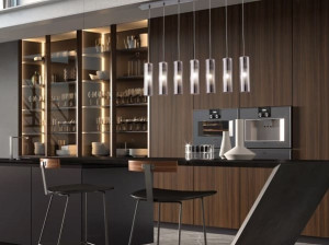 Подвесной светильник из дутого стекла