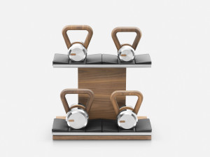 Набор гирь из нержавеющей стали и дерева