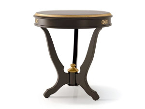 Круглый деревянный журнальный столик