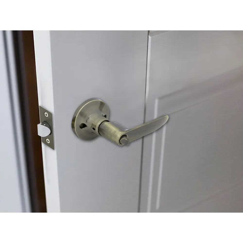 Ручка-защёлка 3502 AB BK, с фиксатором, цвет бронза ФАБРИКА ЗАМКОВ STLM-2136469 - Вид №9