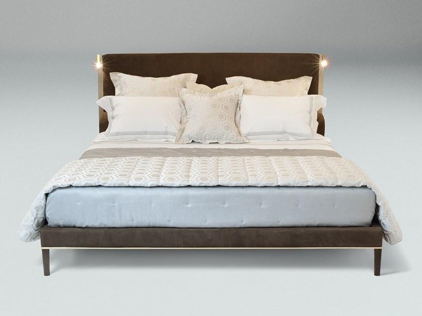 Paolo Castelli Двуспальная кровать из нубука со встроенной подсветкой sun-id-1469970 - Вид №1