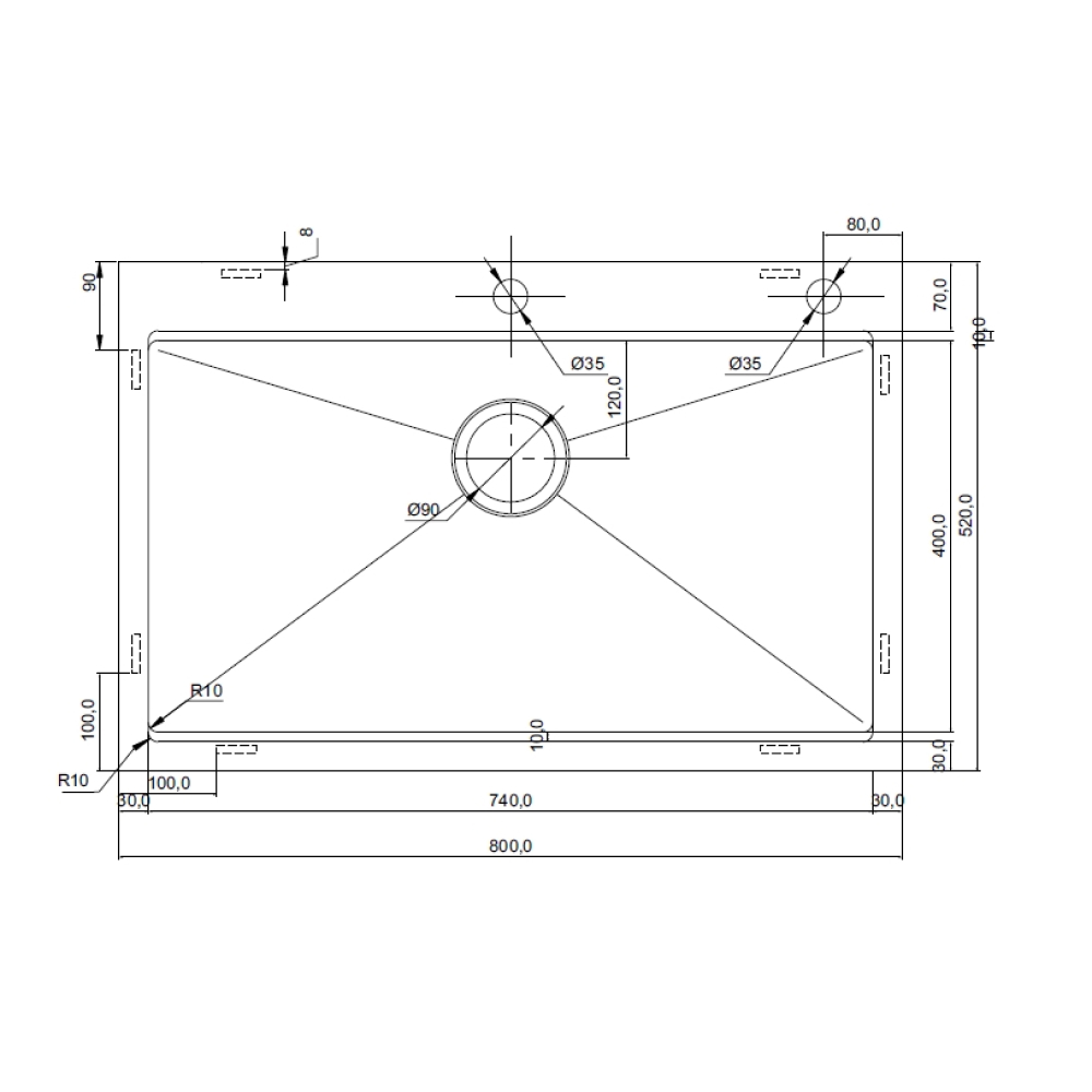 Кухонные мойки Eco Marino SMB-8052SK.B+SSA SEAMAN SMB-8052K - Вид №1