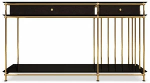 Porustudio Лакированная прямоугольная деревянная консоль с ящиками Vegas