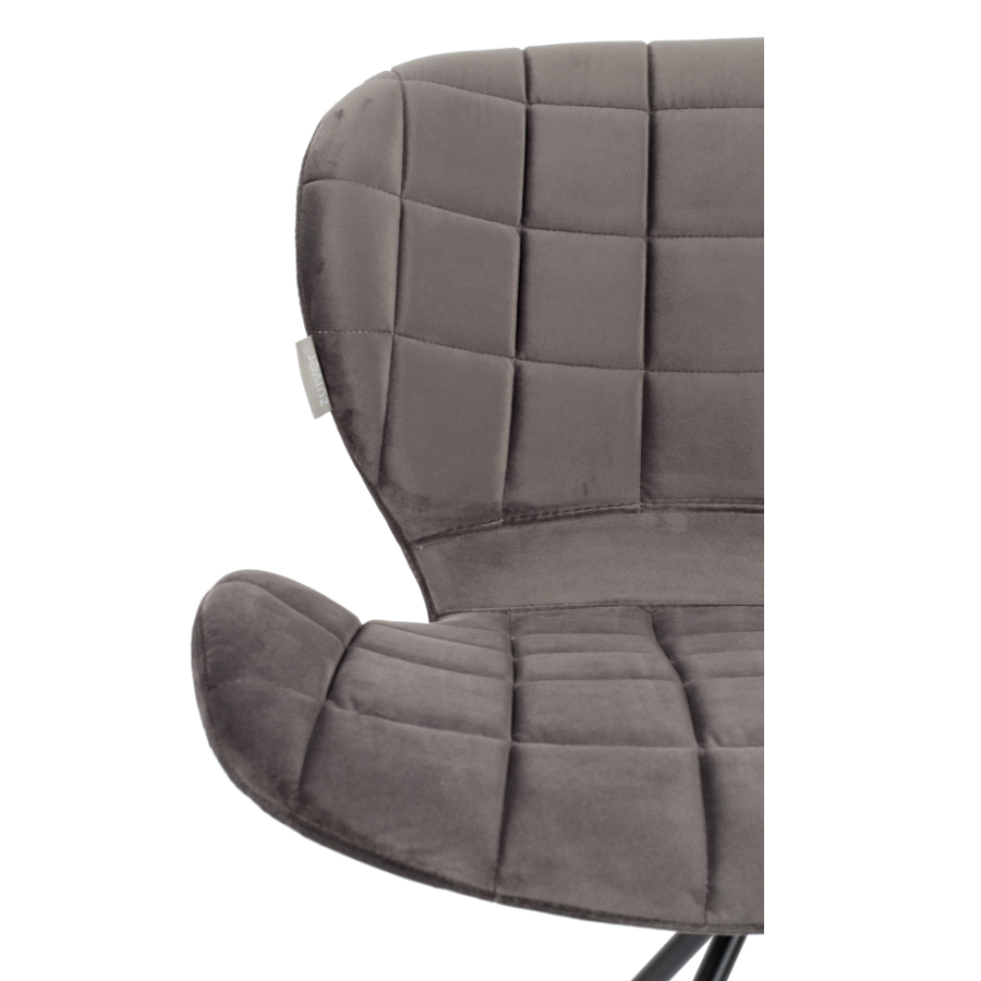 Стул OMG Velvet серый Zuiver 1100365 - Вид №3