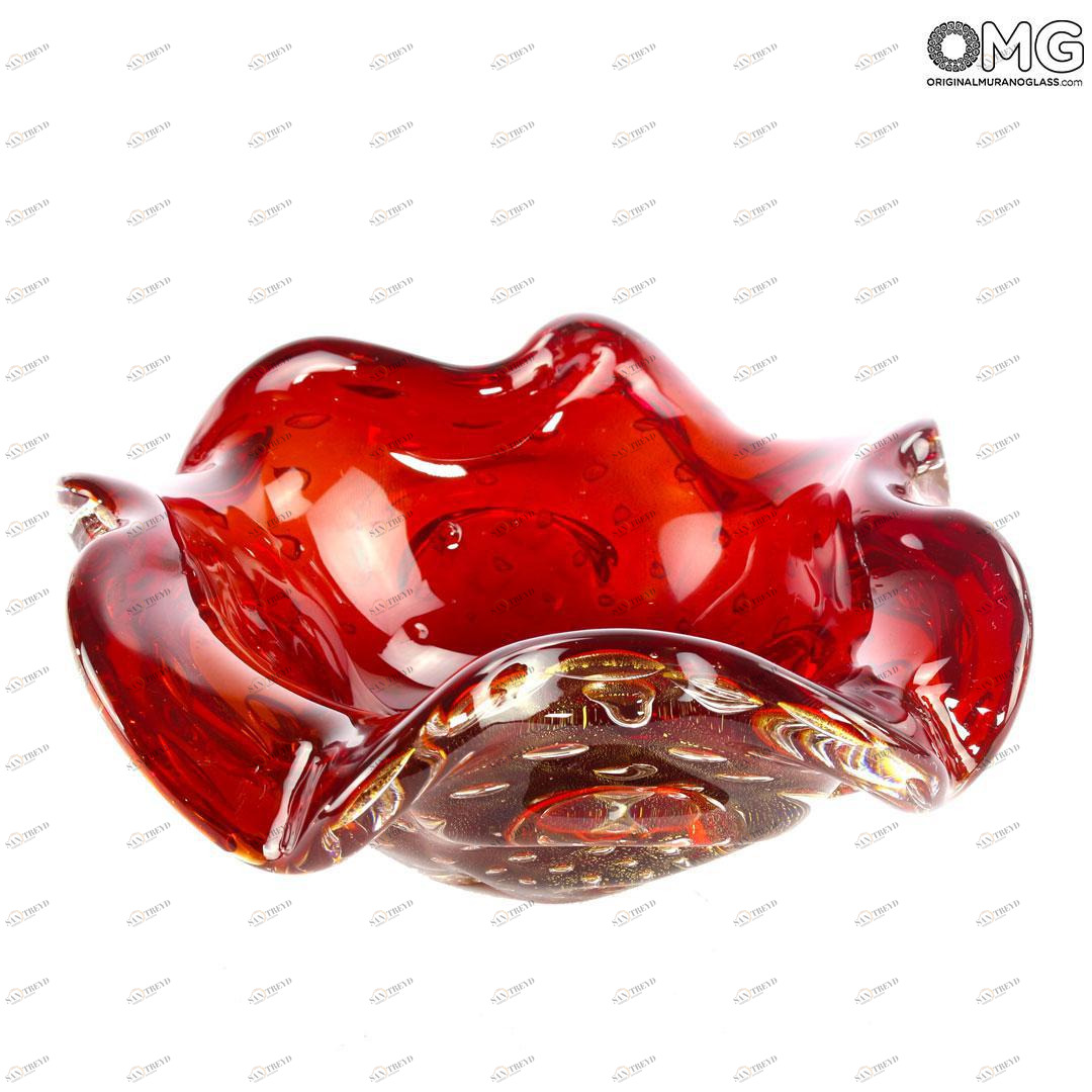 4822 ORIGINALMURANOGLASS Ваза Провенца - соммерсо - муранское стекло OMG 14 см 