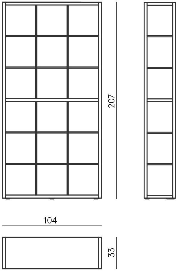 DE PADOVA Модульный отдельно стоящий модульный книжный шкаф sun-id-1458392 - Вид №1