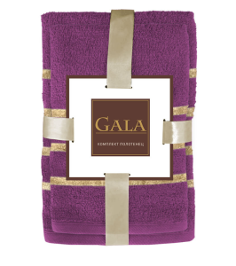 90356790 Комплект из 2х махровых полотенец Goldy 50х80 70х130 цвет лиловый STLM-0198731 GALA
