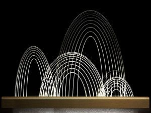 Переработанная пластиковая световая скульптура с фотокаталитической обработкой