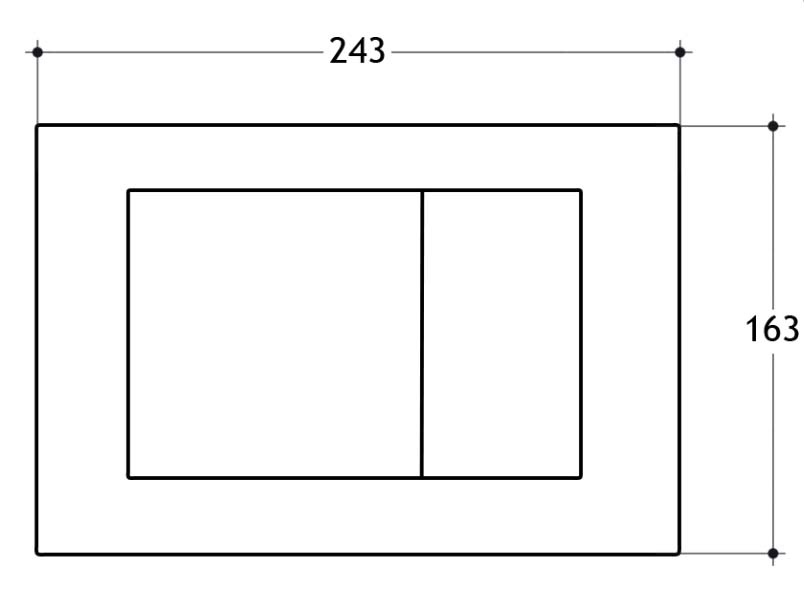 27466 Клавиша двойная универсальная Migliore Ml.Plc  - Вид №1