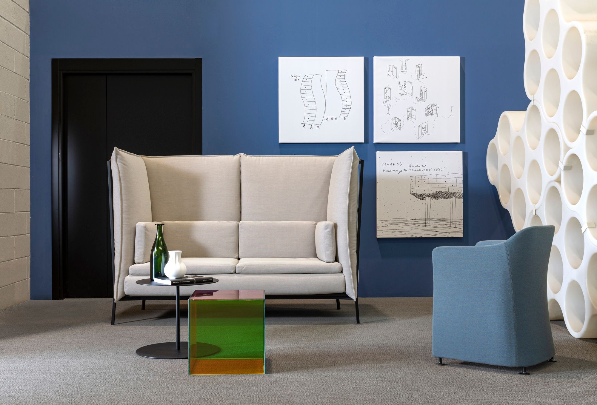 2-местный тканевый диван с высокой спинкой CAPPELLINI BASKET ARCH-00015847 - Вид №2