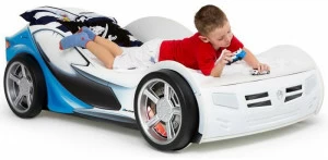 Кровать машина ABC-KING La-Man NEW голубой (160*90)