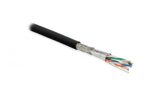 16522665 Кабель , SFTP4-C6A-S23-OUT-PE-BK-500 500м витая пара, экранированная S/FTP, кат.6а 359207 Hyperline
