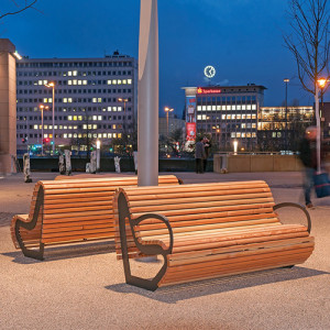 BVPL01.01.01-MS.VL ВОЛНА с боковой вставкой и подлокотниками, скамья со спинкойпарковая LAB.Space