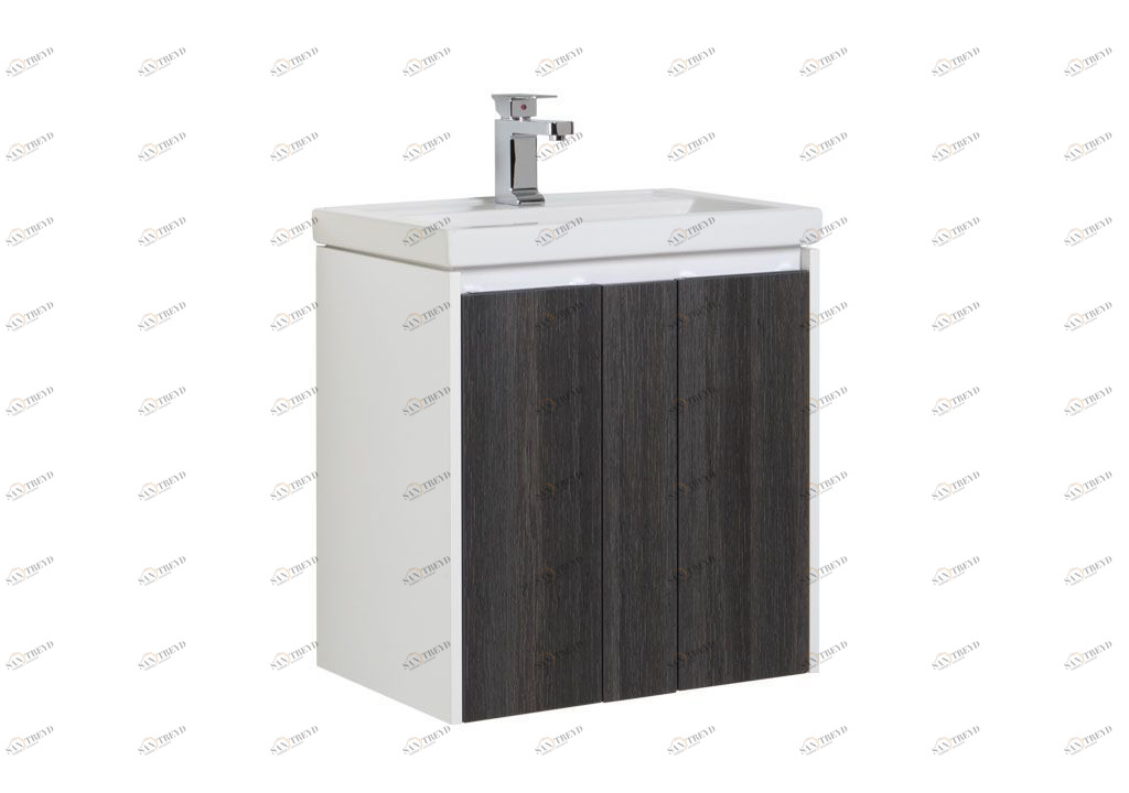 Тумба под раковину Aquanet Клио 60 эвкалипт мистери/белый sun-id-271747