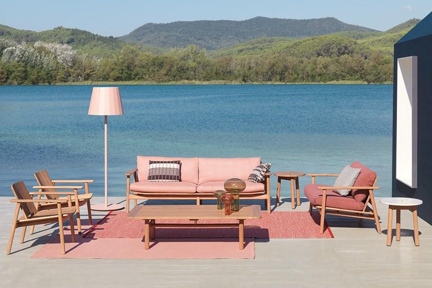 Kettal Низкий прямоугольный журнальный столик из тика Riva #26740 - Вид №2